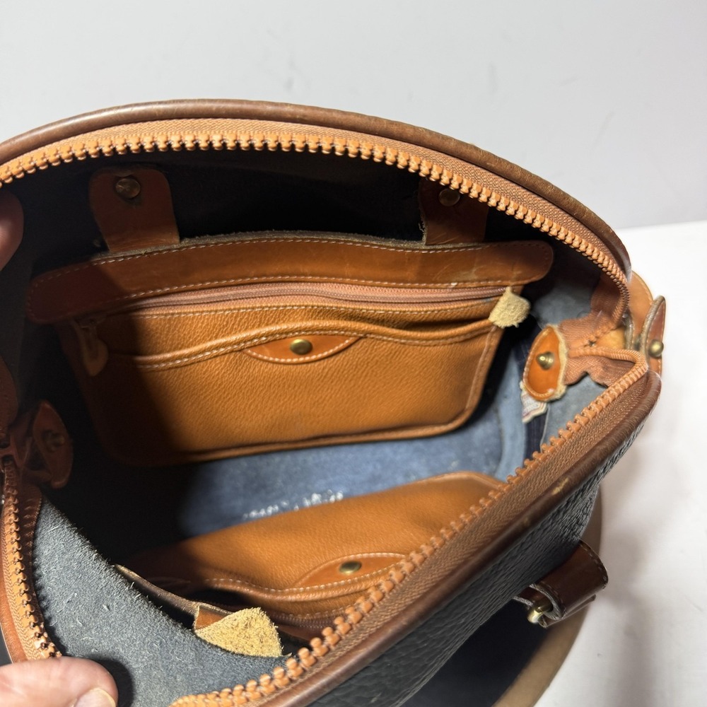 Vintage Dooney & Bourke Satchel Bag Womens Small Black All Weather Leather Purse - Picture 5 of 9